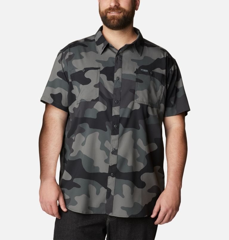 Columbia Utilizer Printed Woven Kort Sleeve Skjorte Herre Camouflage | Plus Size 10548B